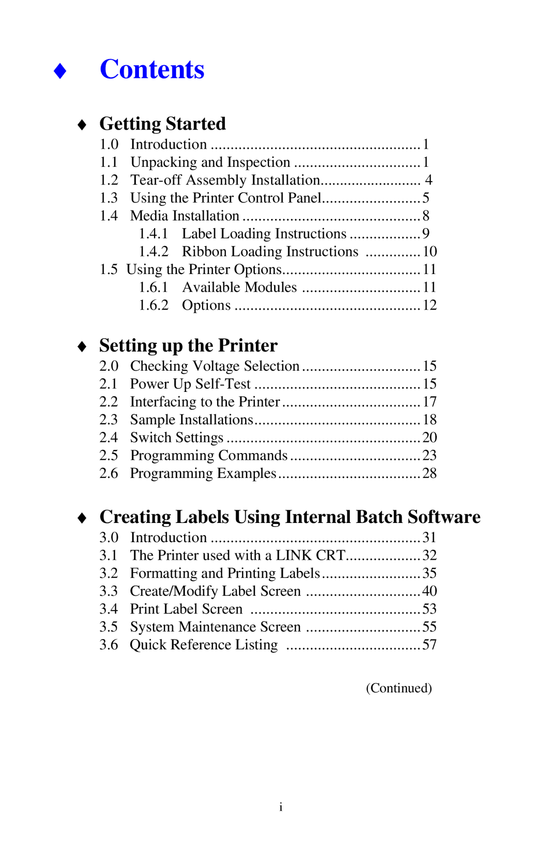 Datamax Allegro 2 manual Contents 