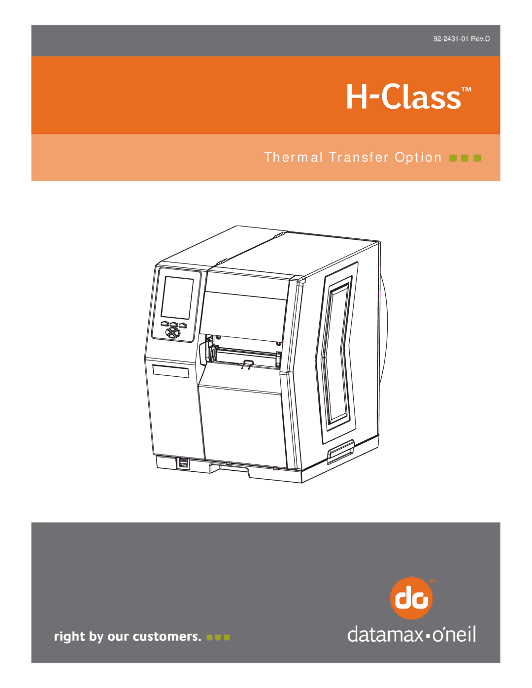 Datamax datamax-o'neil manual Thermal Transfer Option 