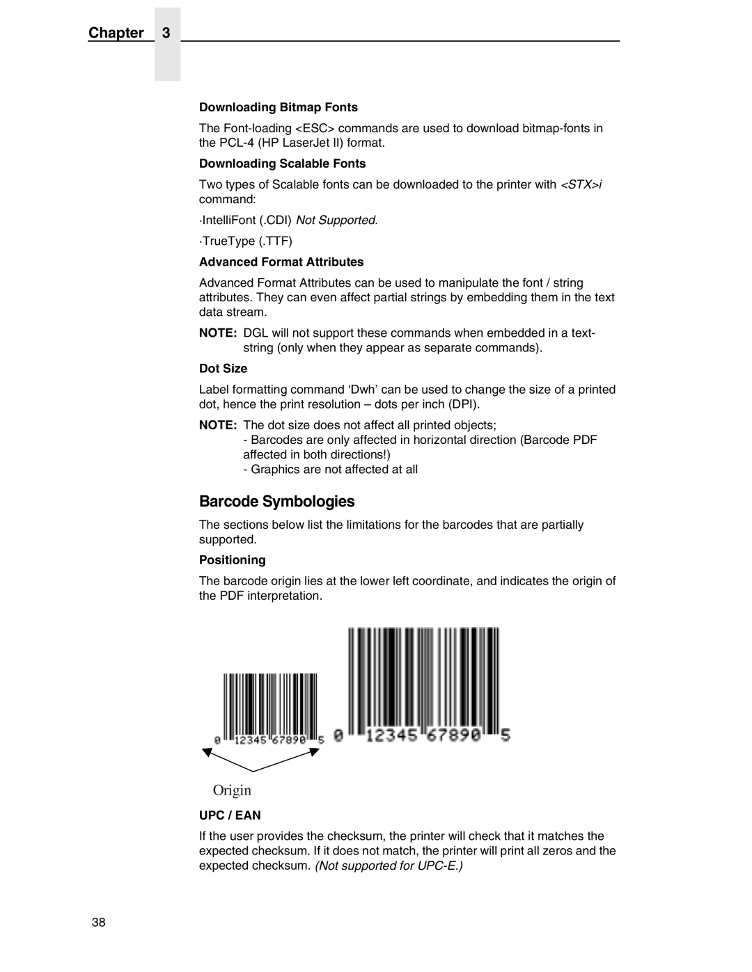 Datamax DGL manual Barcode Symbologies 