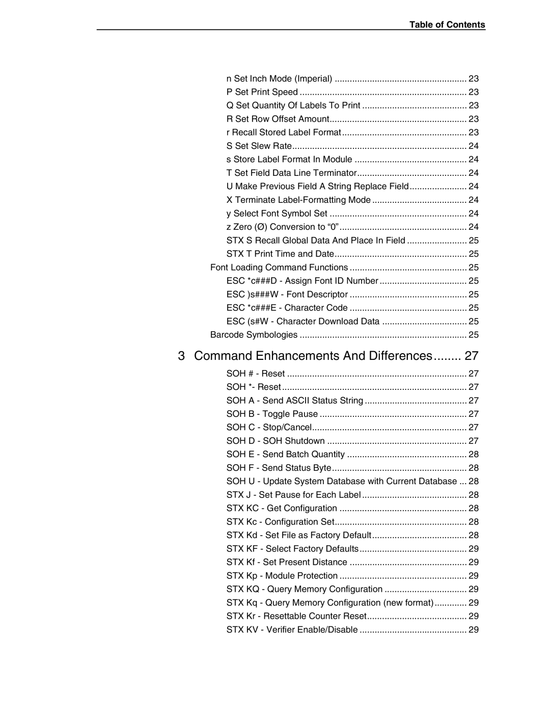 Datamax DGL manual Command Enhancements And Differences 