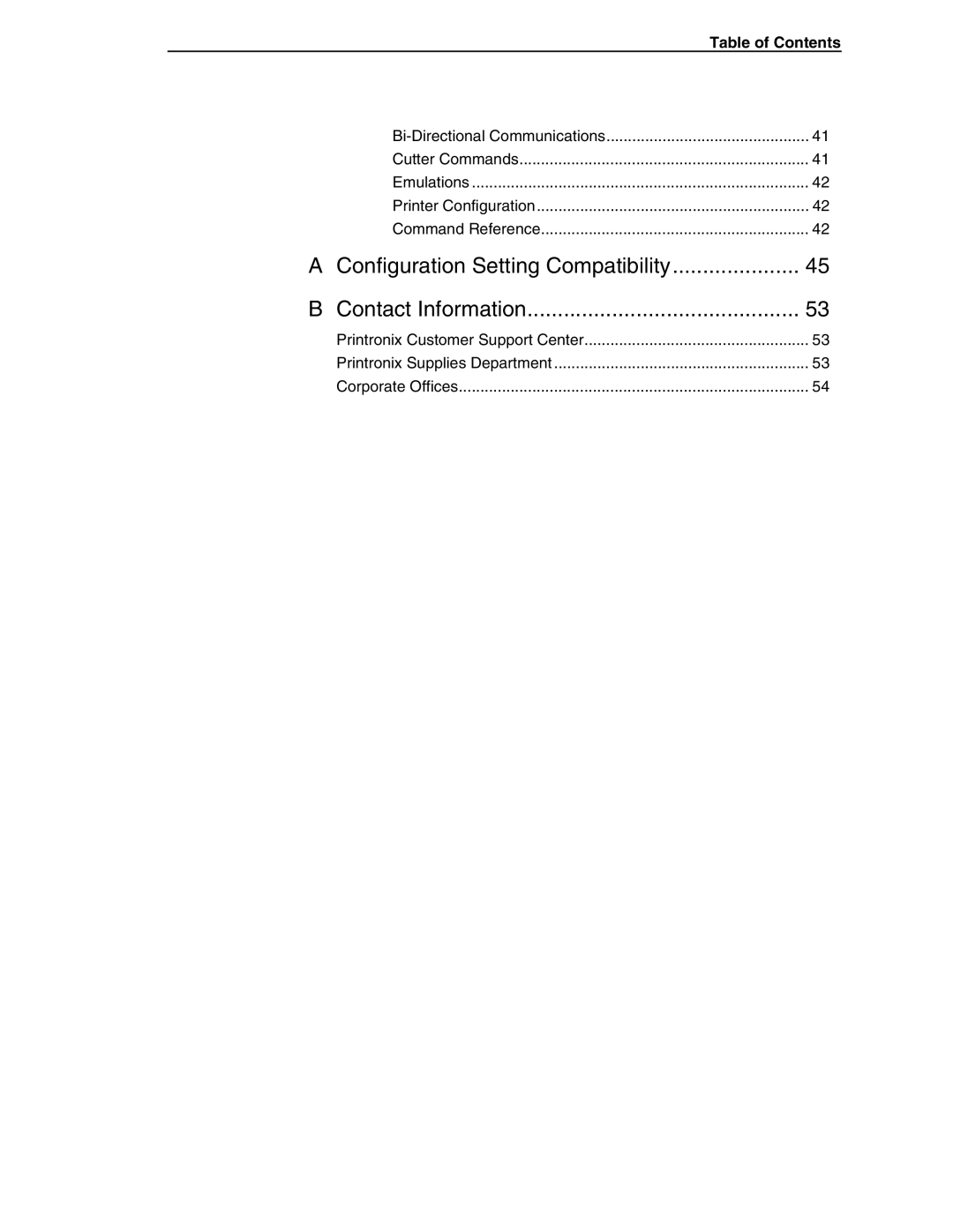 Datamax DGL manual Configuration Setting Compatibility Contact Information 