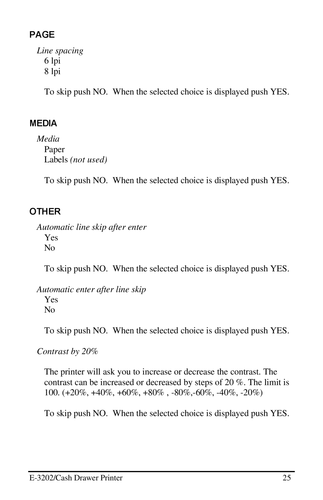 Datamax E-3202 manual Media 