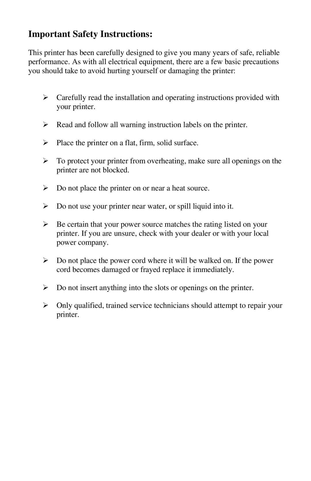 Datamax E-3202 manual Important Safety Instructions 