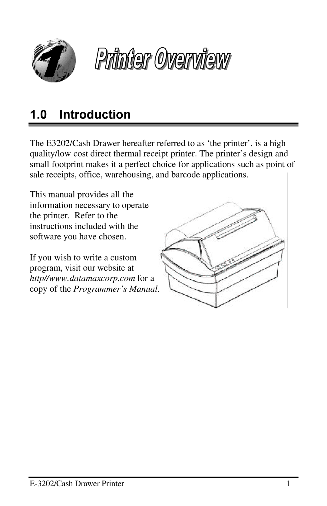 Datamax E-3202 manual Introduction 