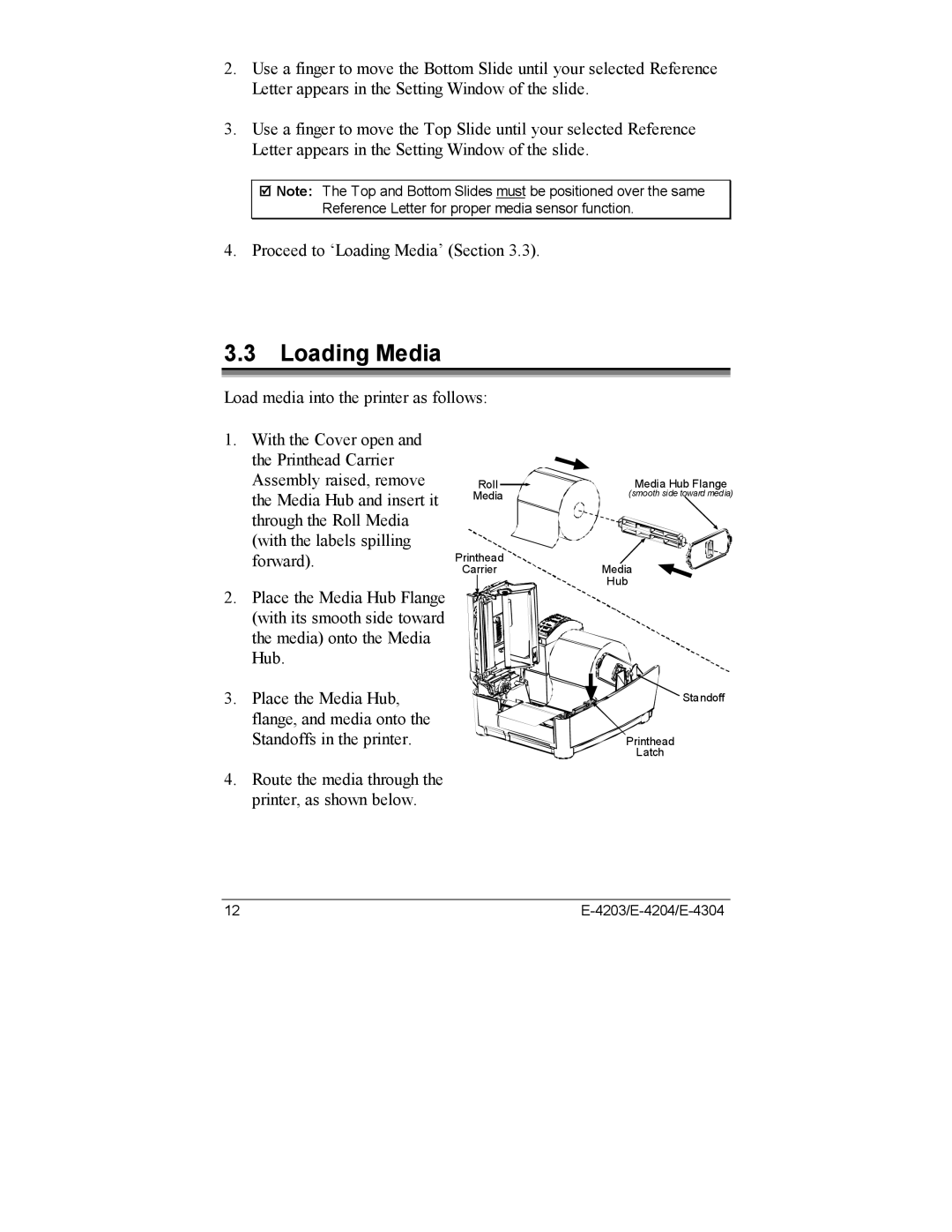 Datamax E-4204, E-4203, E-4304e manual Loading Media 