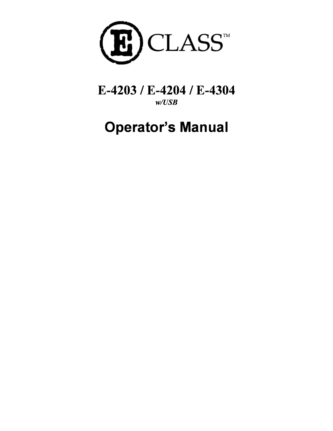 Datamax E-4304e manual Operator’s Manual, E-4203 / E-4204 / E-4304, w/USB 