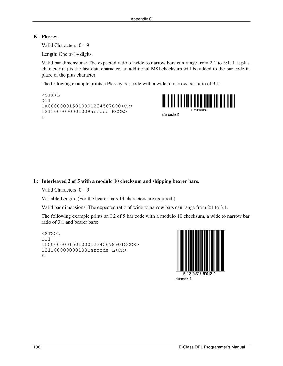 Datamax E4203 manual Plessey 