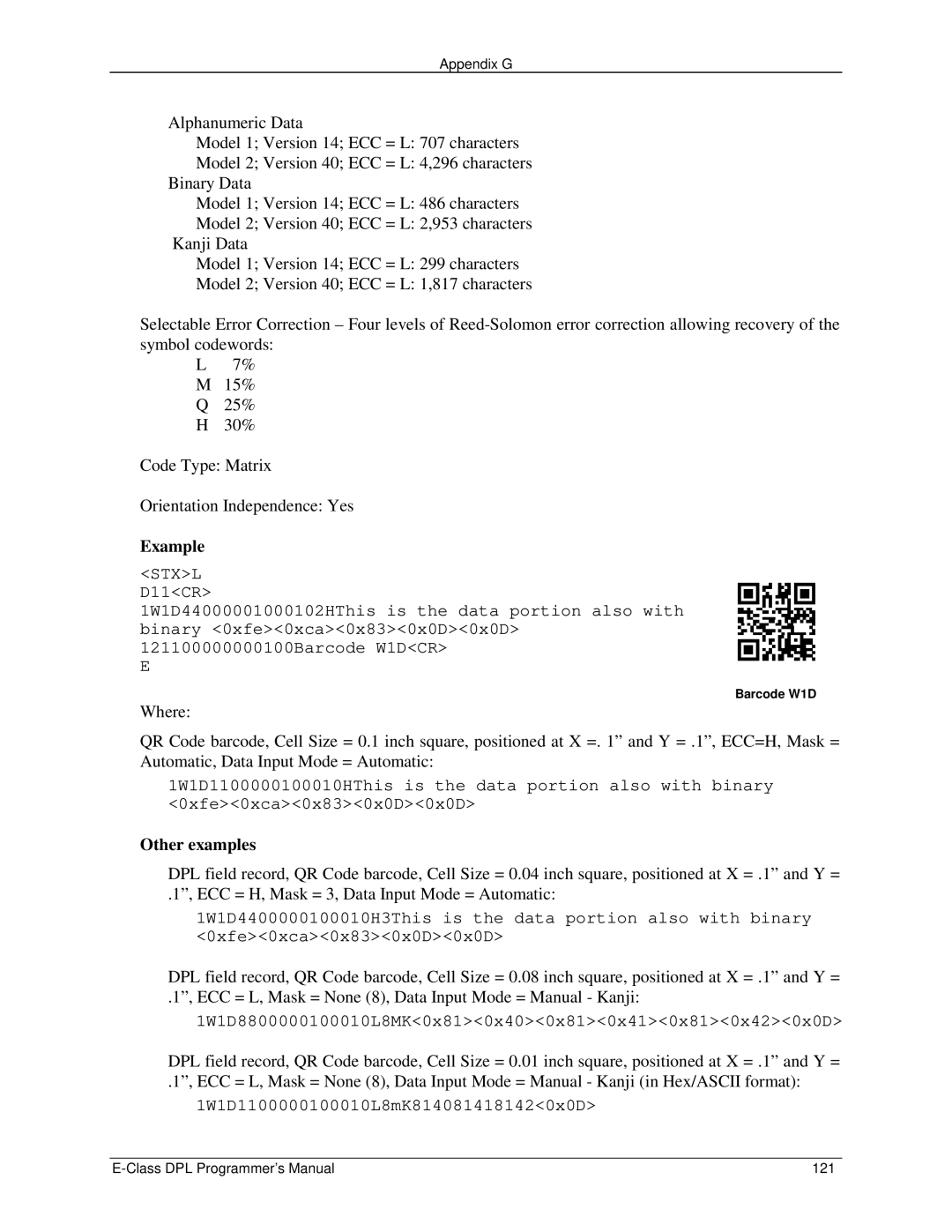 Datamax E4203 manual Example, Other examples 