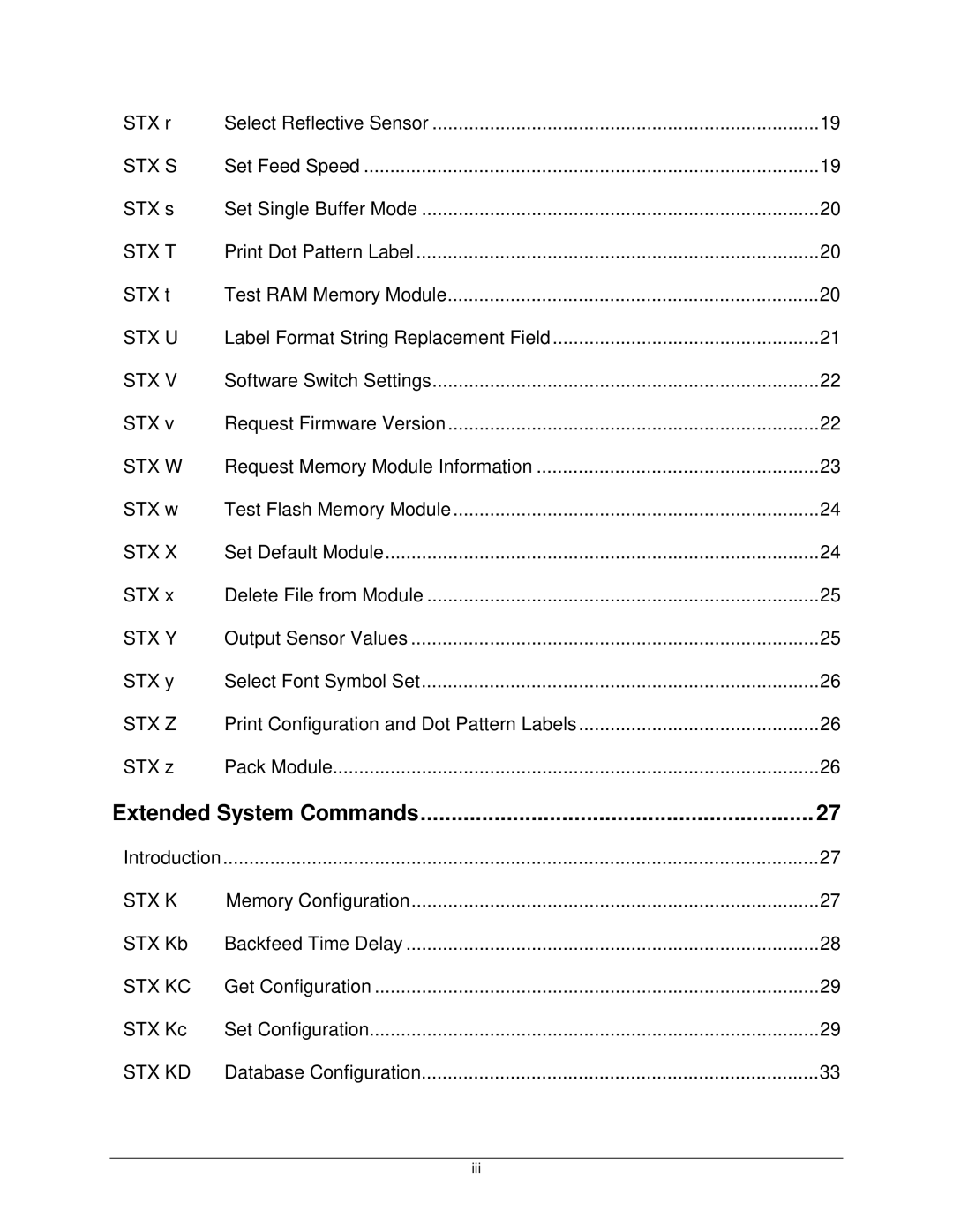 Datamax E4203 manual Extended System Commands 