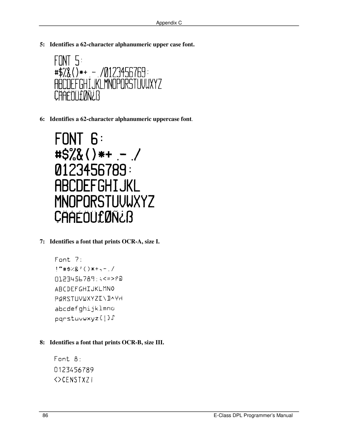 Datamax E4203 manual Appendix C 