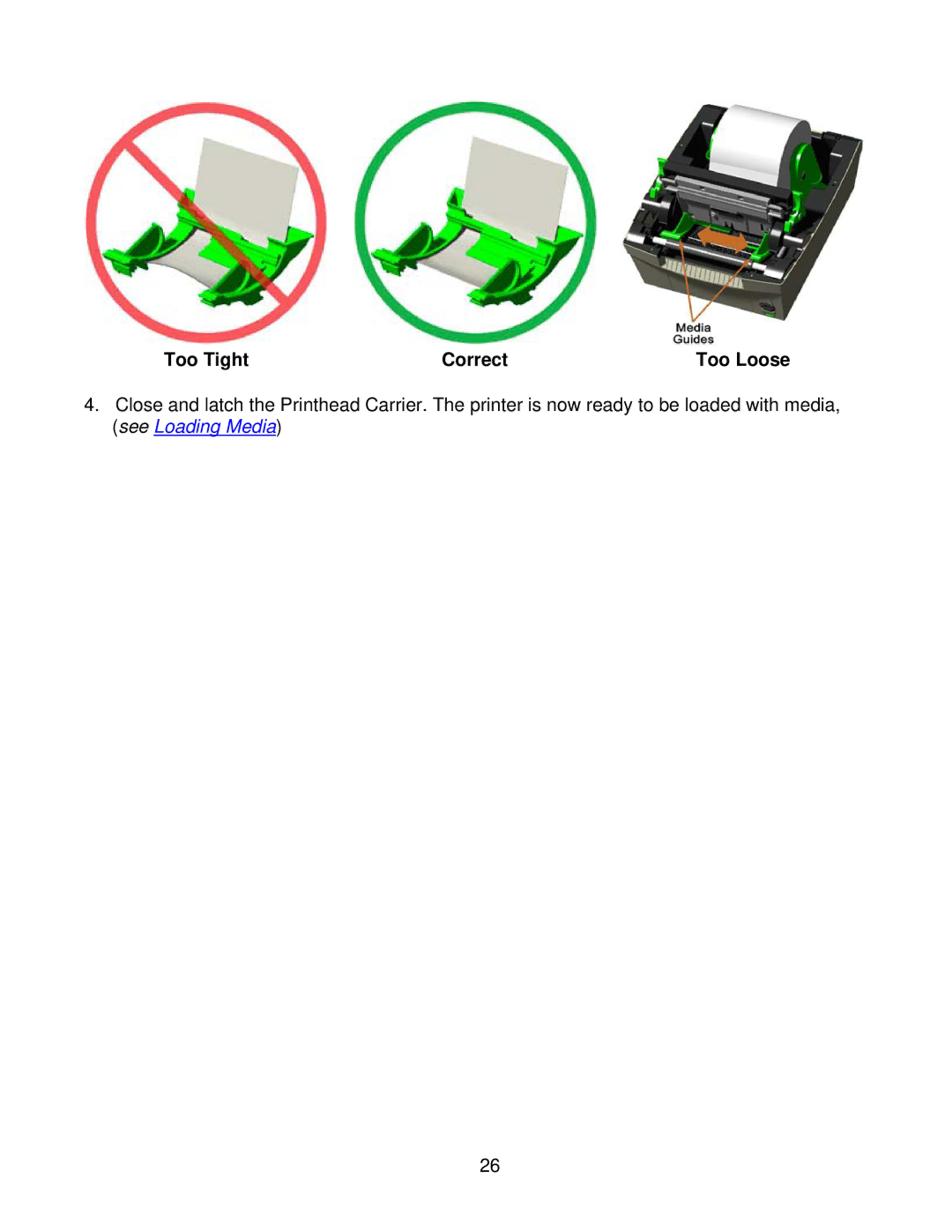 Datamax Ex2 manual Too Tight Correct 