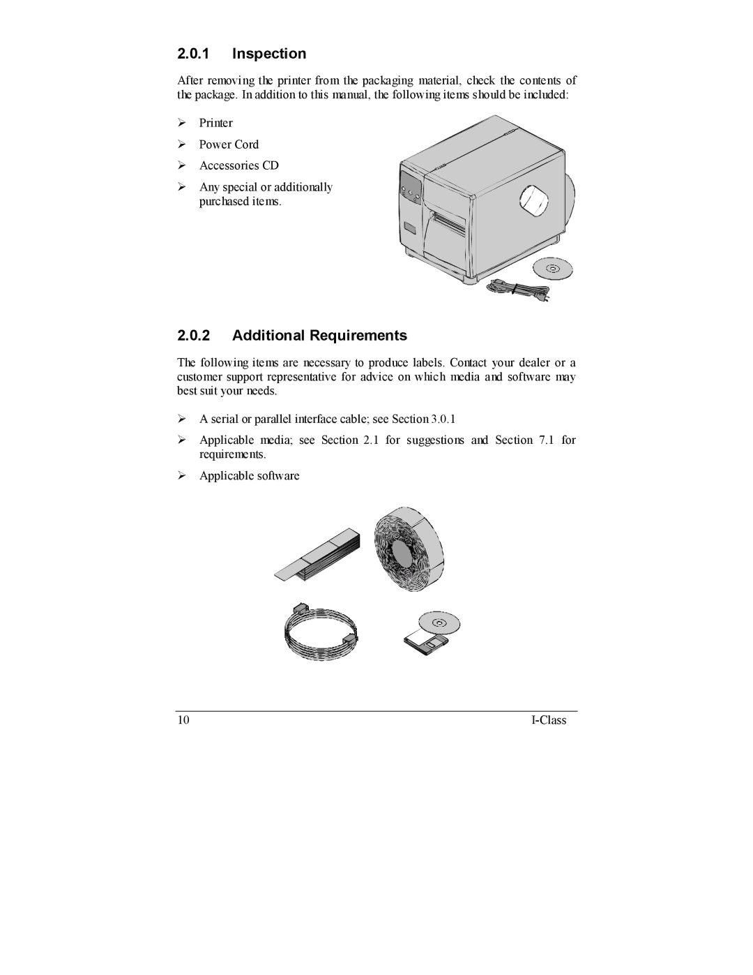 Datamax I-4206, I-4208 manual Inspection, Additional Requirements 