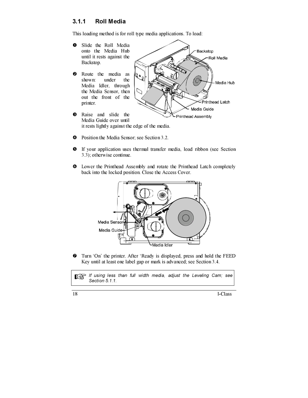 Datamax I-4206, I-4208 manual Roll Media 