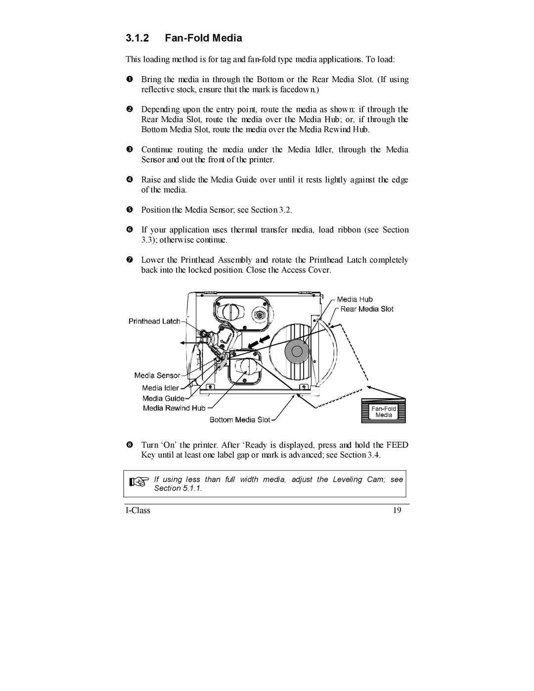 Datamax I-4208, I-4206 manual Fan-Fold Media 