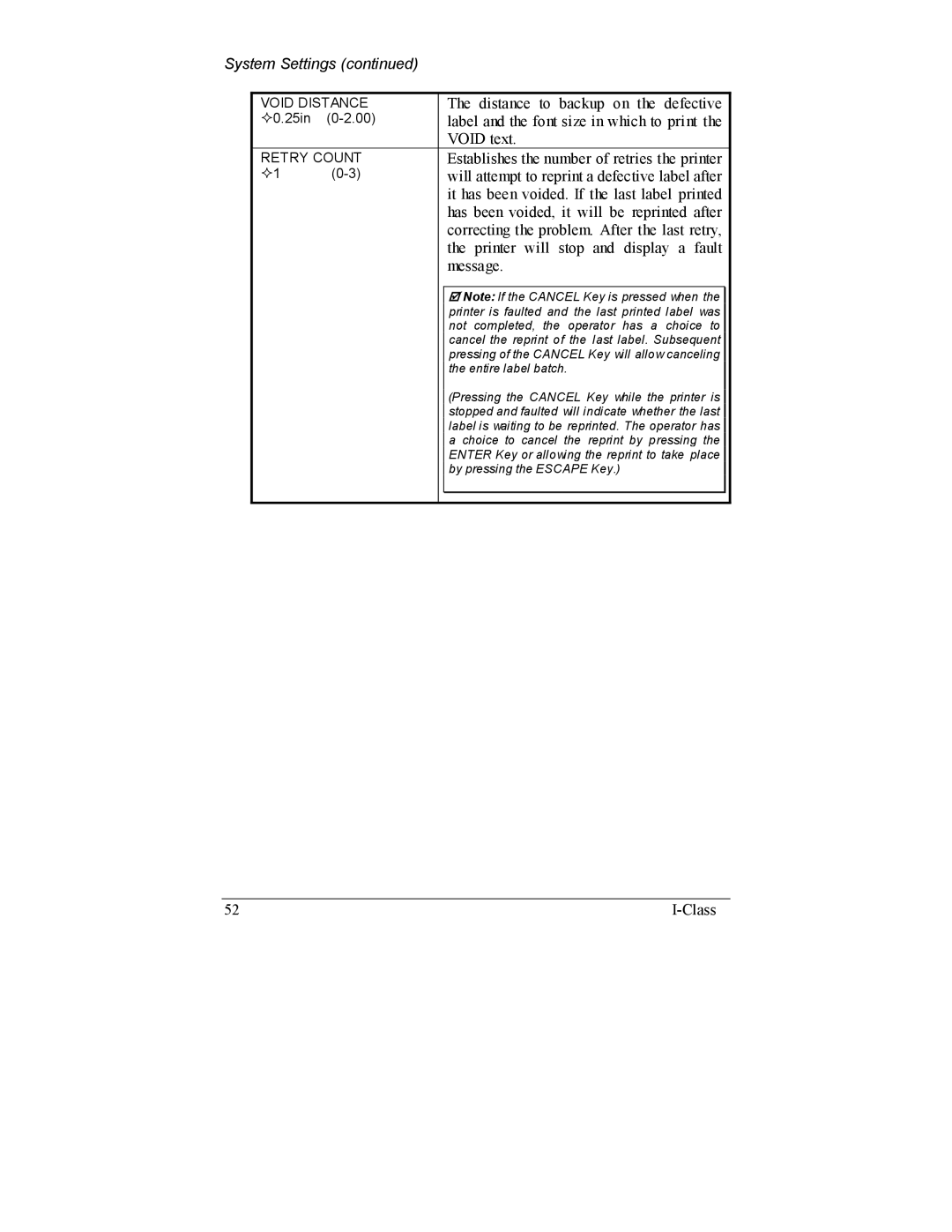 Datamax I-4206, I-4208 manual Distance to backup on the defective 