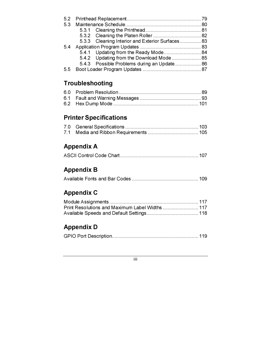 Datamax I-4208, I-4206 manual Troubleshooting 