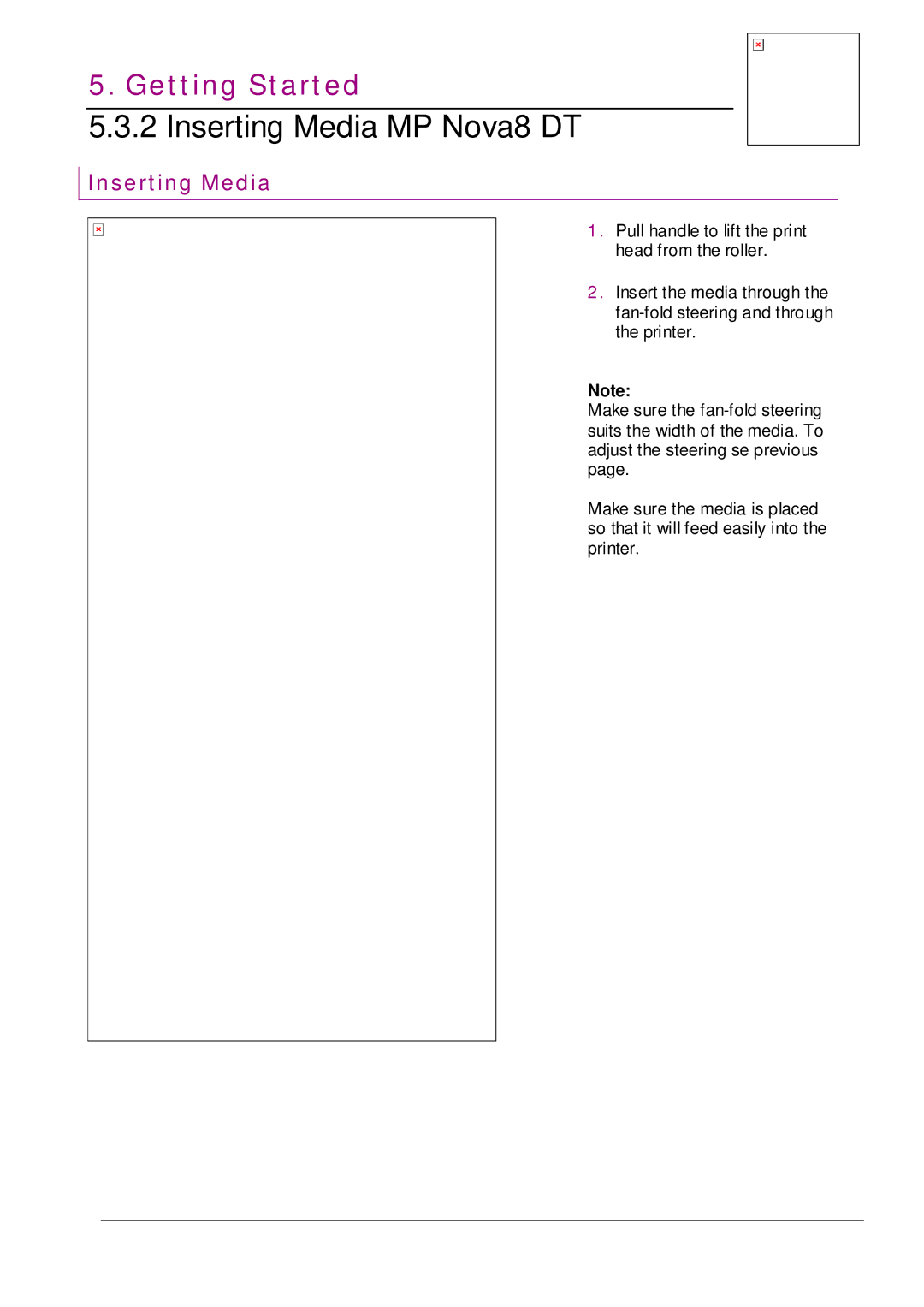 Datamax MP NOVA4 DT user manual Inserting Media 