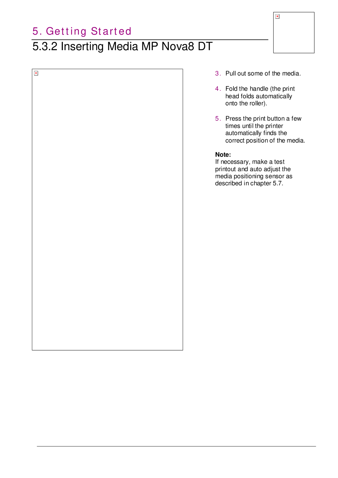 Datamax MP NOVA4 DT user manual Inserting Media MP Nova8 DT 