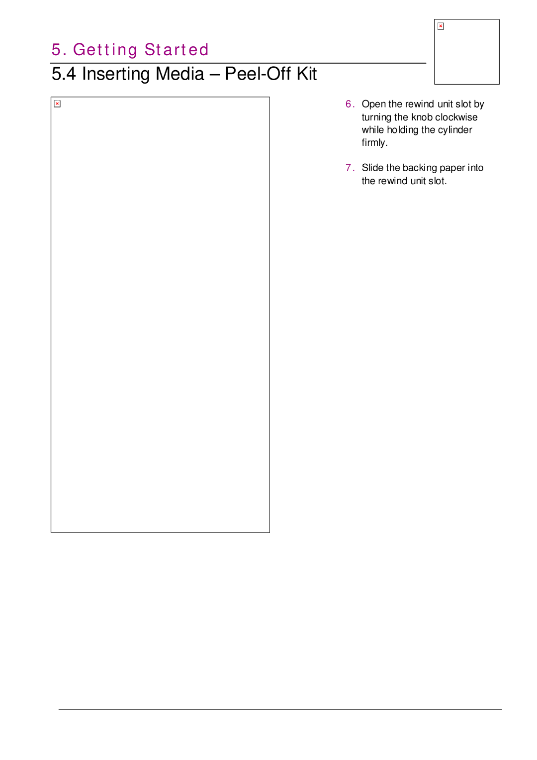 Datamax MP NOVA4 DT user manual Inserting Media Peel-Off Kit 