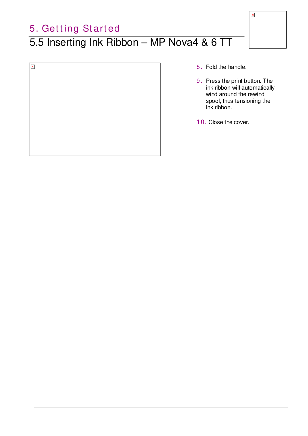 Datamax MP NOVA4 DT user manual Inserting Ink Ribbon MP Nova4 & 6 TT 