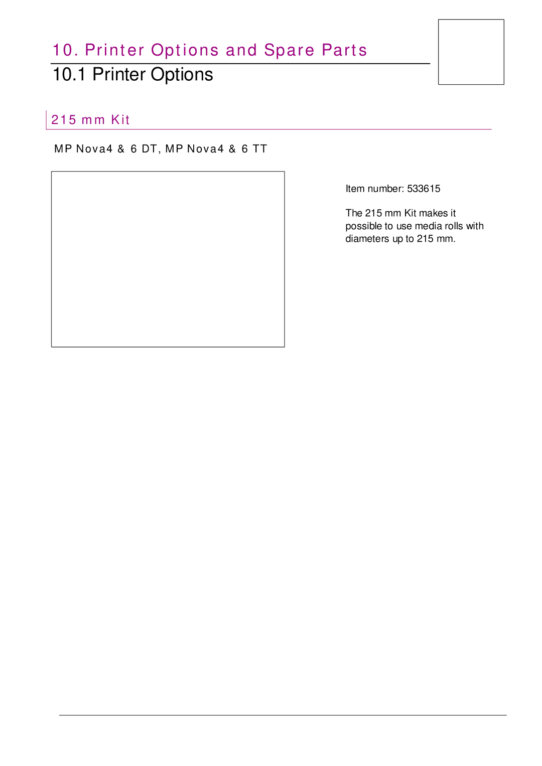 Datamax MP NOVA4 DT user manual Mm Kit 