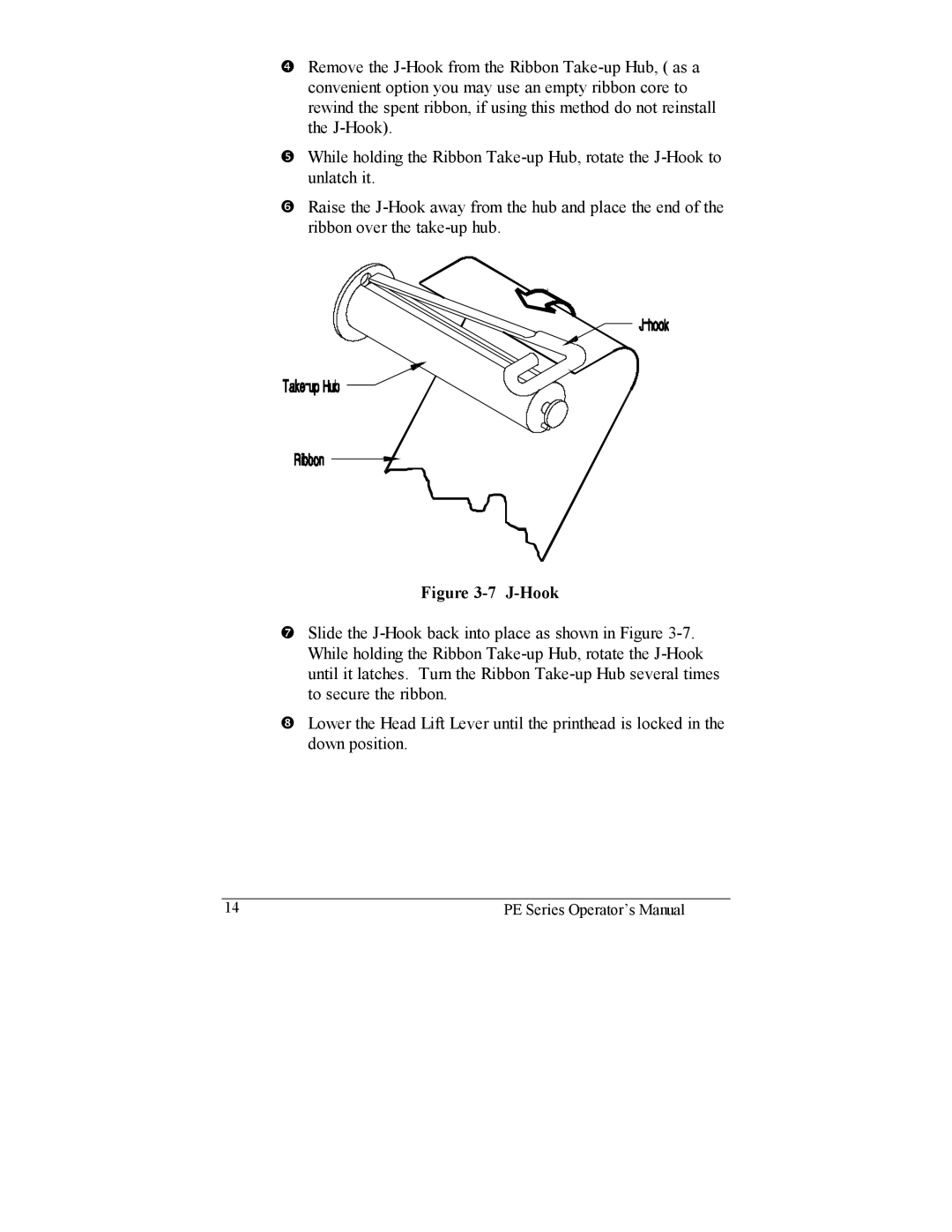 Datamax PE manual J-Hook 