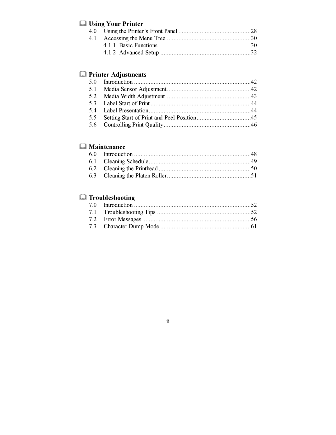 Datamax PE manual Using Your Printer 