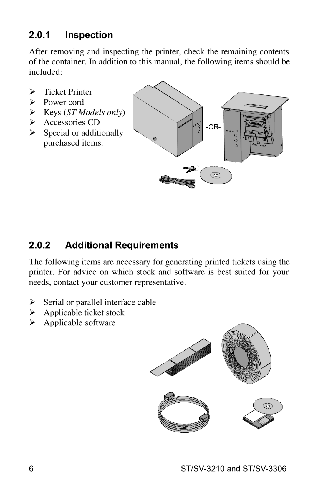 Datamax SV-3306, ST-3210, ST-3306, SV-3210 manual Inspection, Additional Requirements 