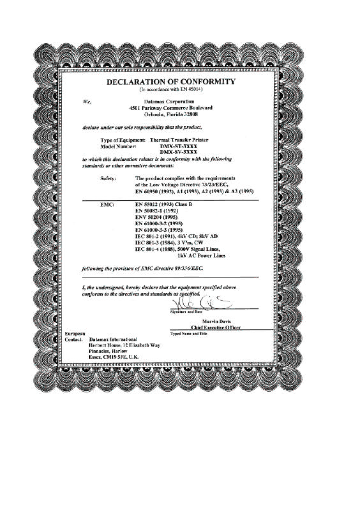 Datamax SV-3306, ST-3210, ST-3306, SV-3210 manual 