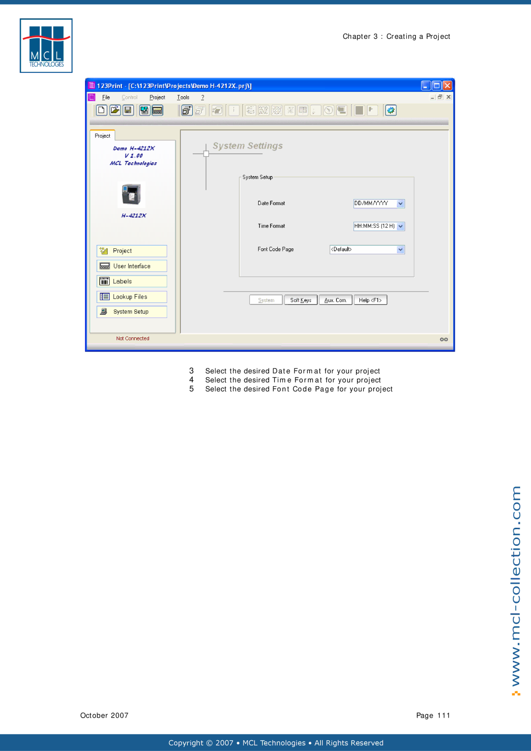 Datamax v1.1x user manual Copyright 2007 MCL Technologies All Rights Reserved 