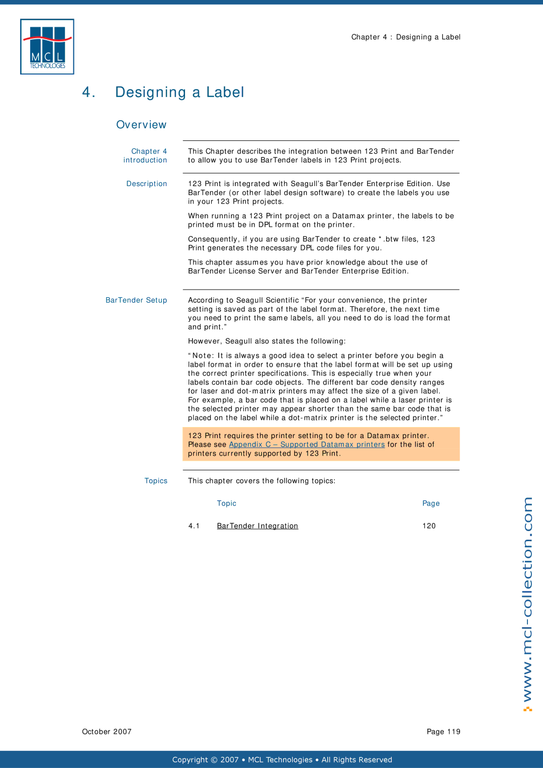 Datamax v1.1x user manual Designing a Label 