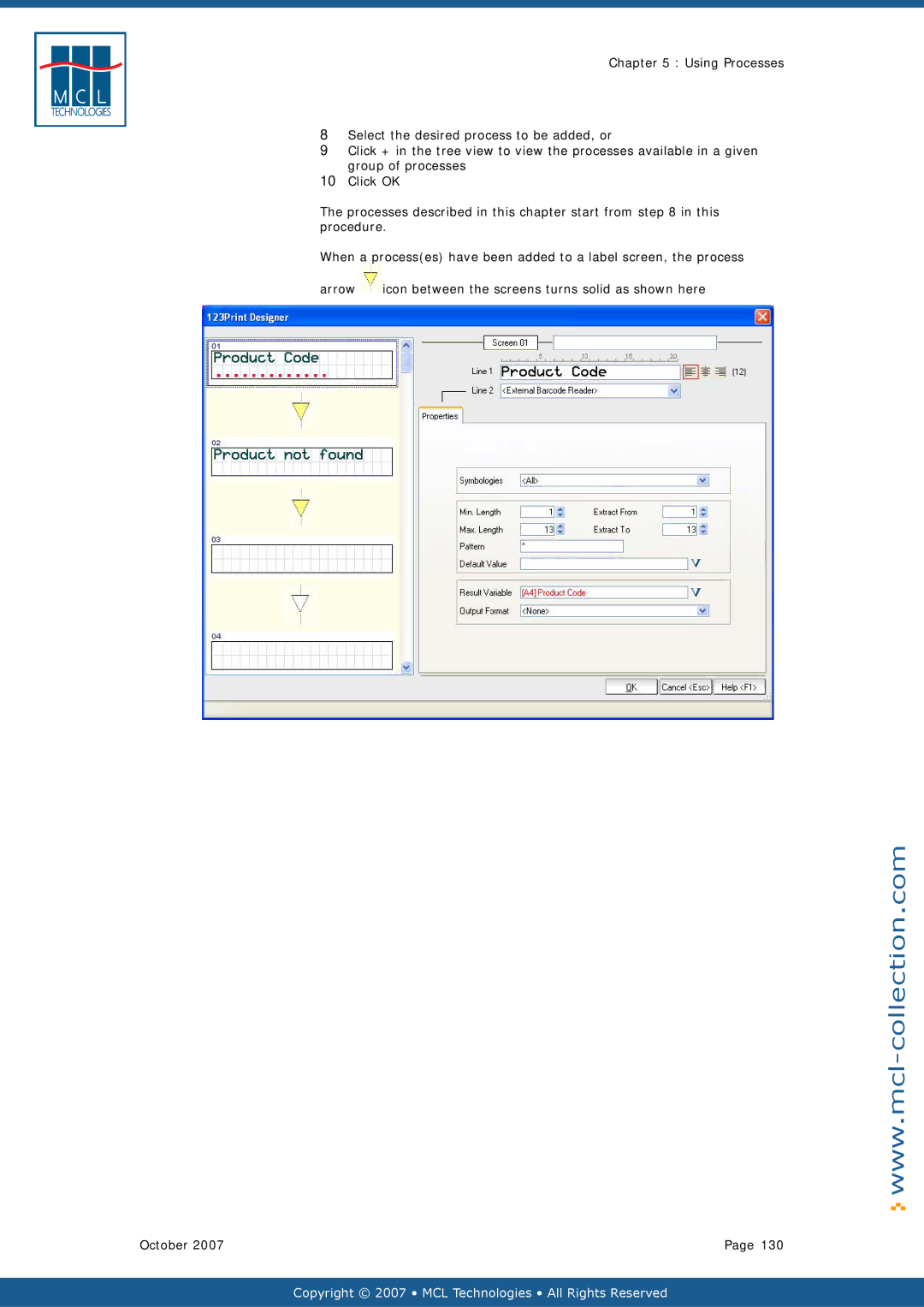 Datamax v1.1x user manual Copyright 2007 MCL Technologies All Rights Reserved 