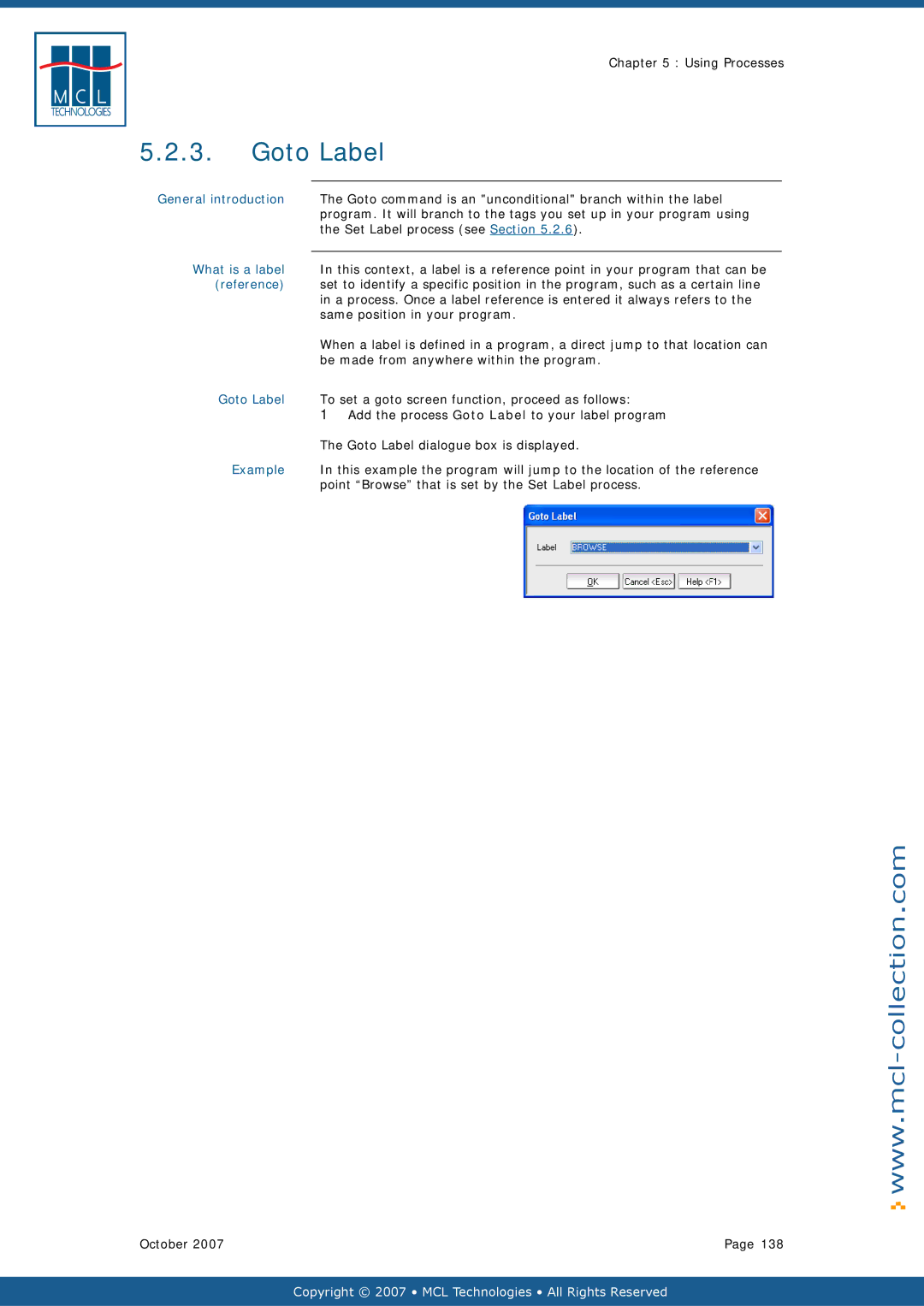 Datamax v1.1x user manual Goto Label, What is a label, Reference 