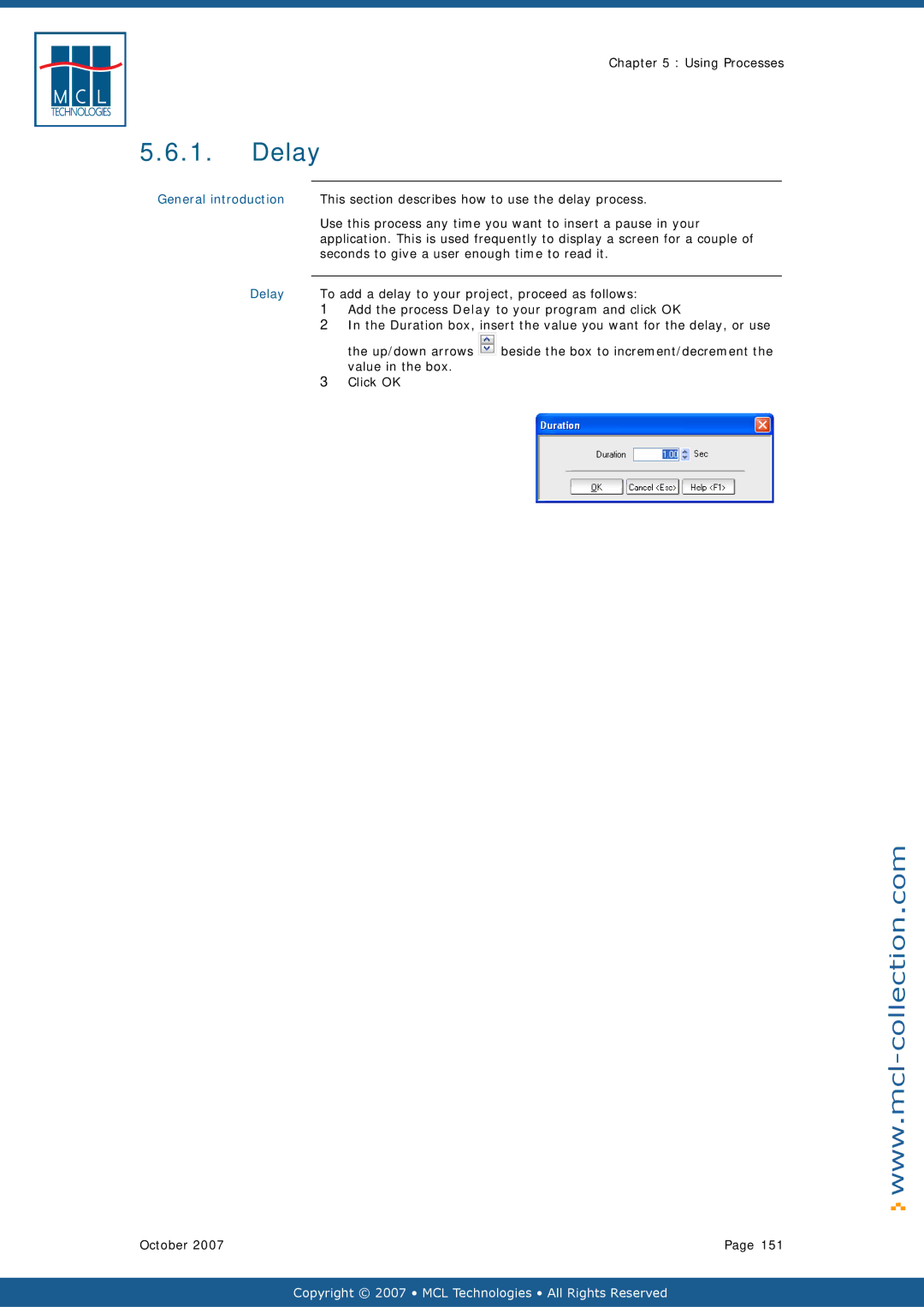 Datamax v1.1x user manual Delay 