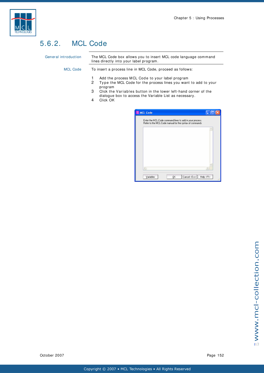 Datamax v1.1x user manual MCL Code 