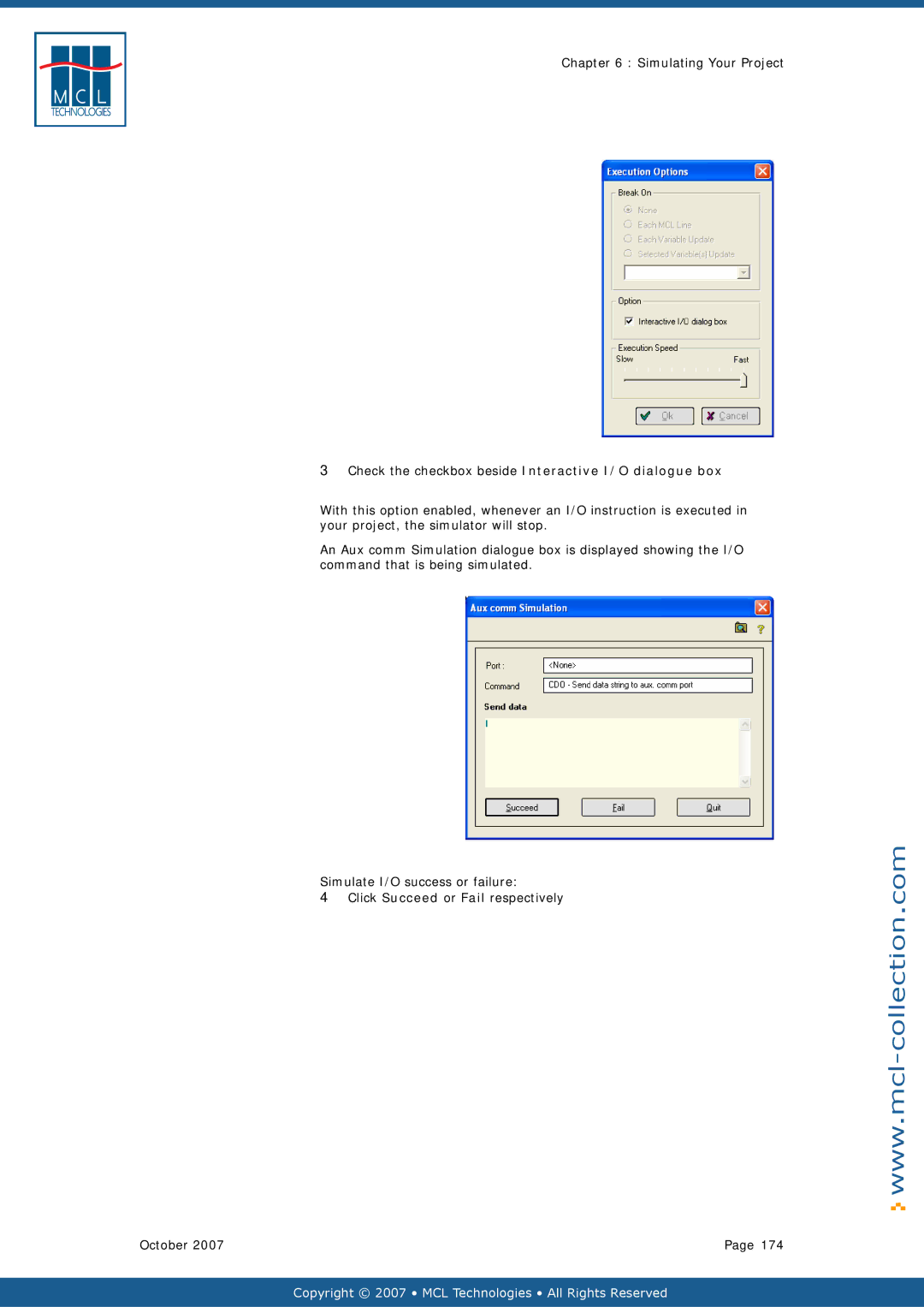 Datamax v1.1x user manual Check the checkbox beside Interactive I/O dialogue box 