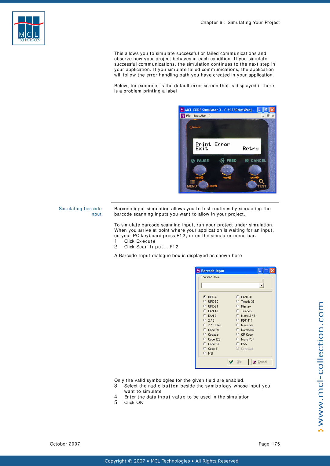 Datamax v1.1x user manual Click Execute Click Scan Input… F12 