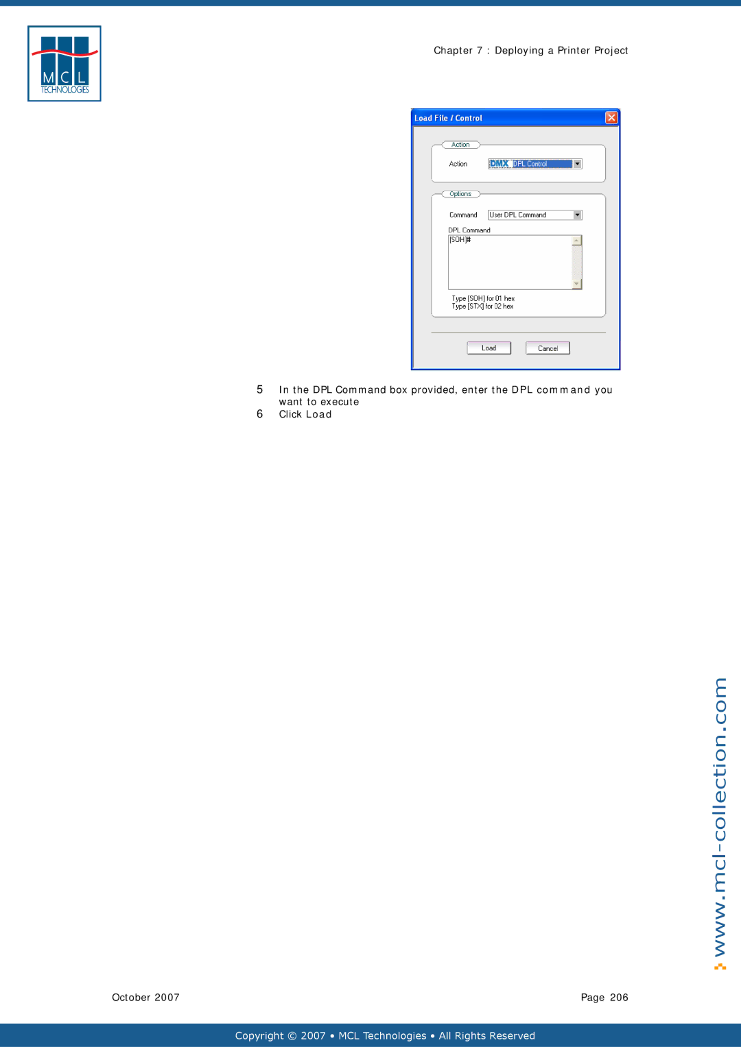 Datamax v1.1x user manual Copyright 2007 MCL Technologies All Rights Reserved 