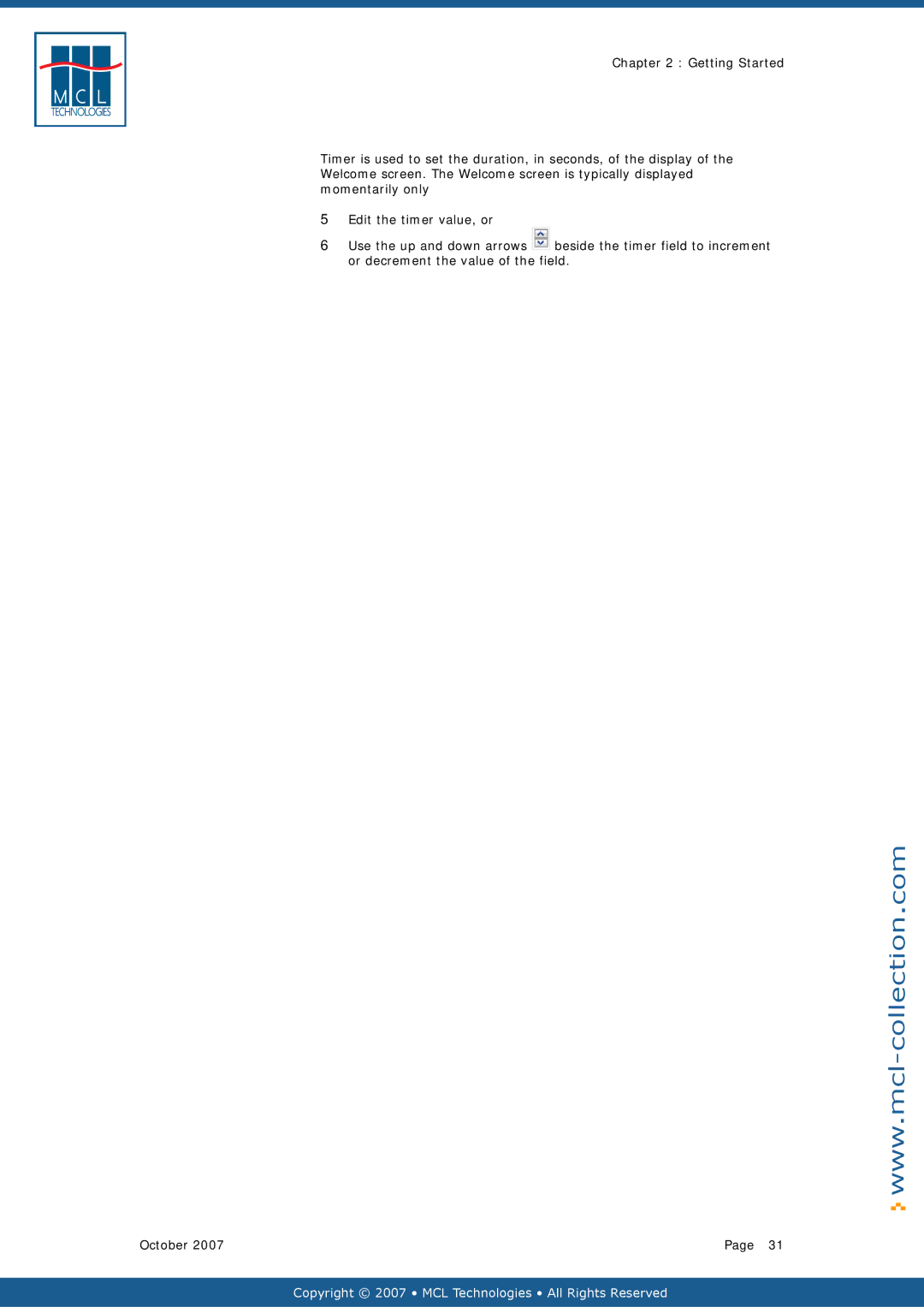 Datamax v1.1x user manual Copyright 2007 MCL Technologies All Rights Reserved 