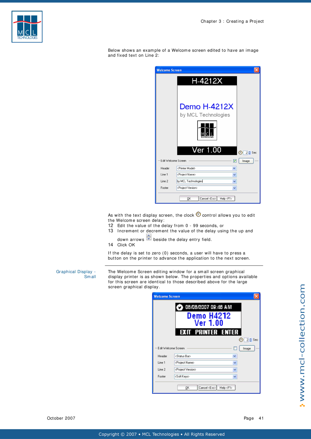 Datamax v1.1x user manual Copyright 2007 MCL Technologies All Rights Reserved 