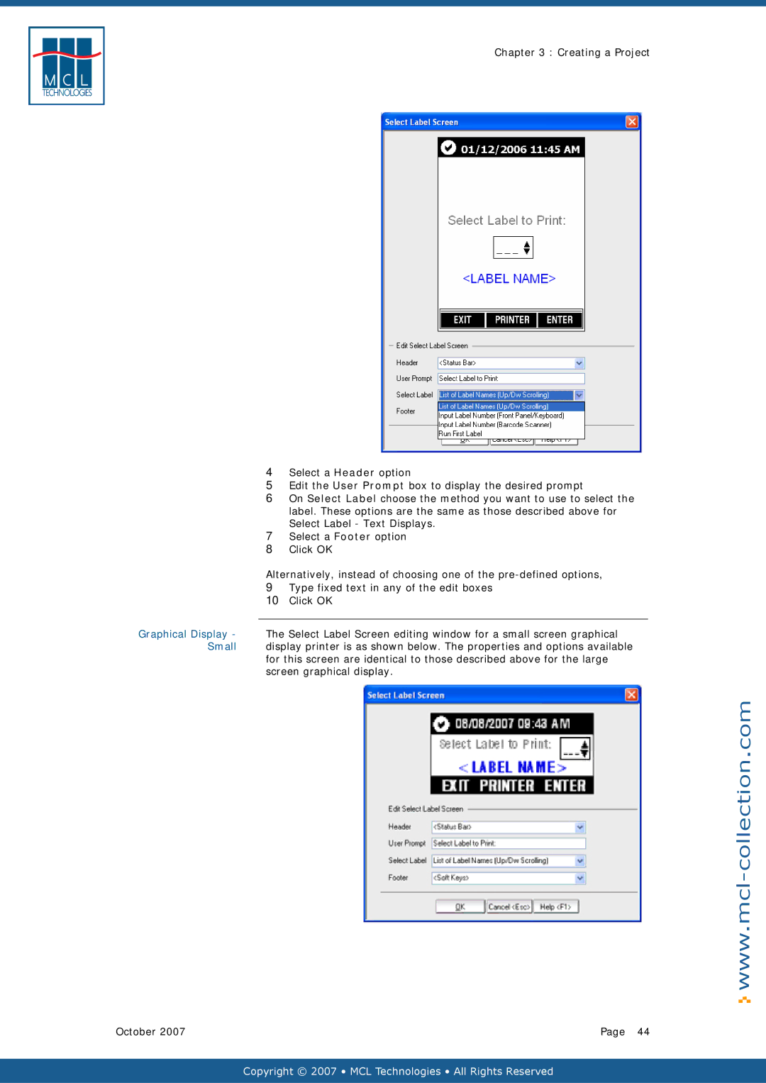 Datamax v1.1x user manual Copyright 2007 MCL Technologies All Rights Reserved 