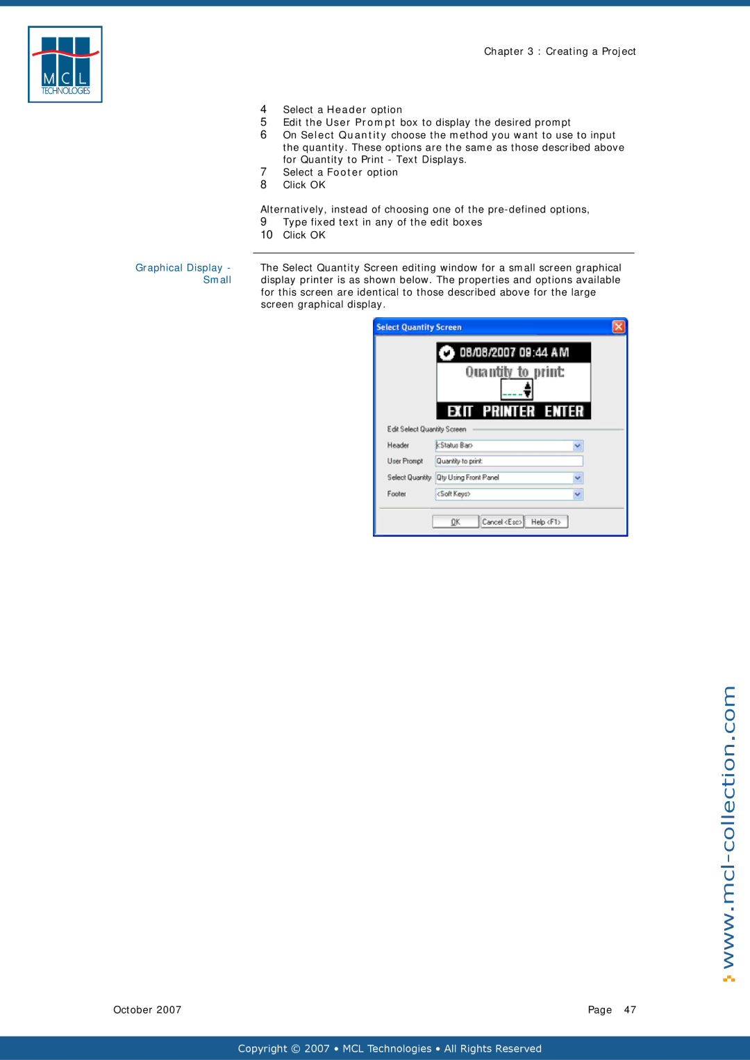 Datamax v1.1x user manual Copyright 2007 MCL Technologies All Rights Reserved 