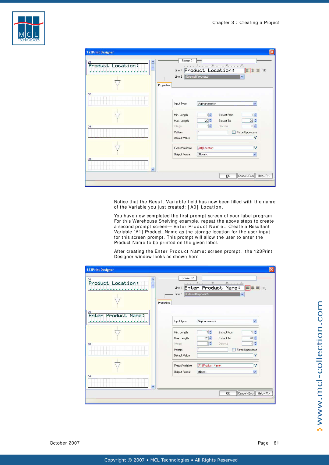 Datamax v1.1x user manual Copyright 2007 MCL Technologies All Rights Reserved 