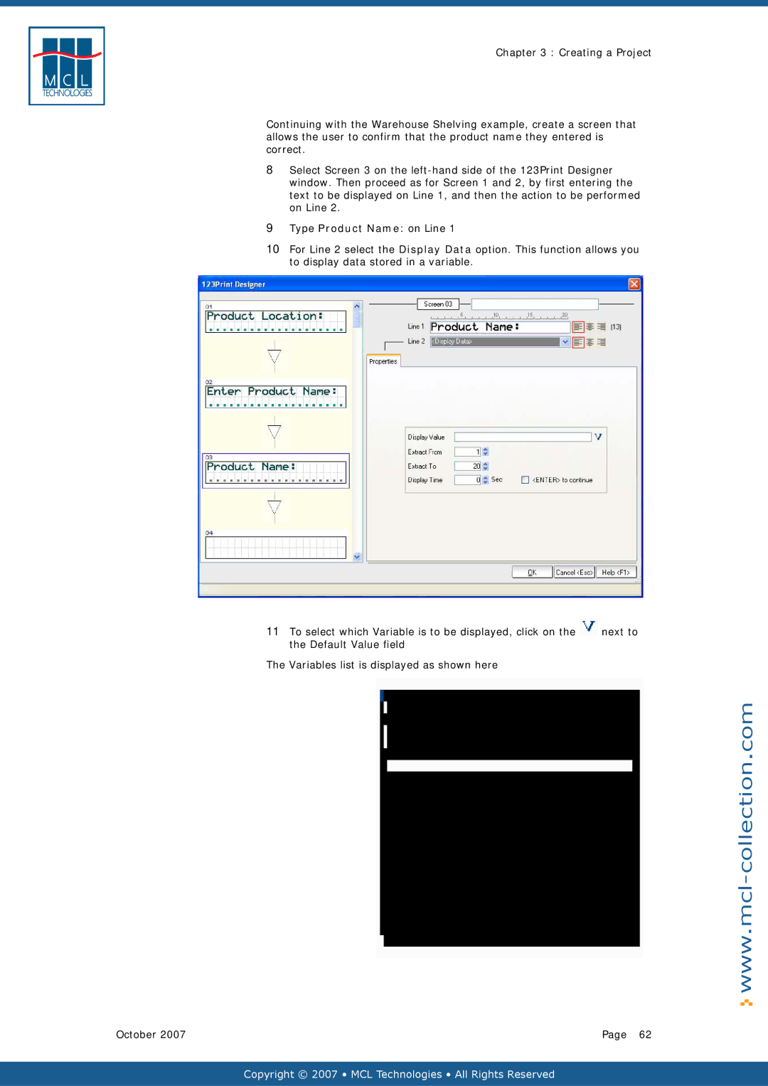 Datamax v1.1x user manual Copyright 2007 MCL Technologies All Rights Reserved 