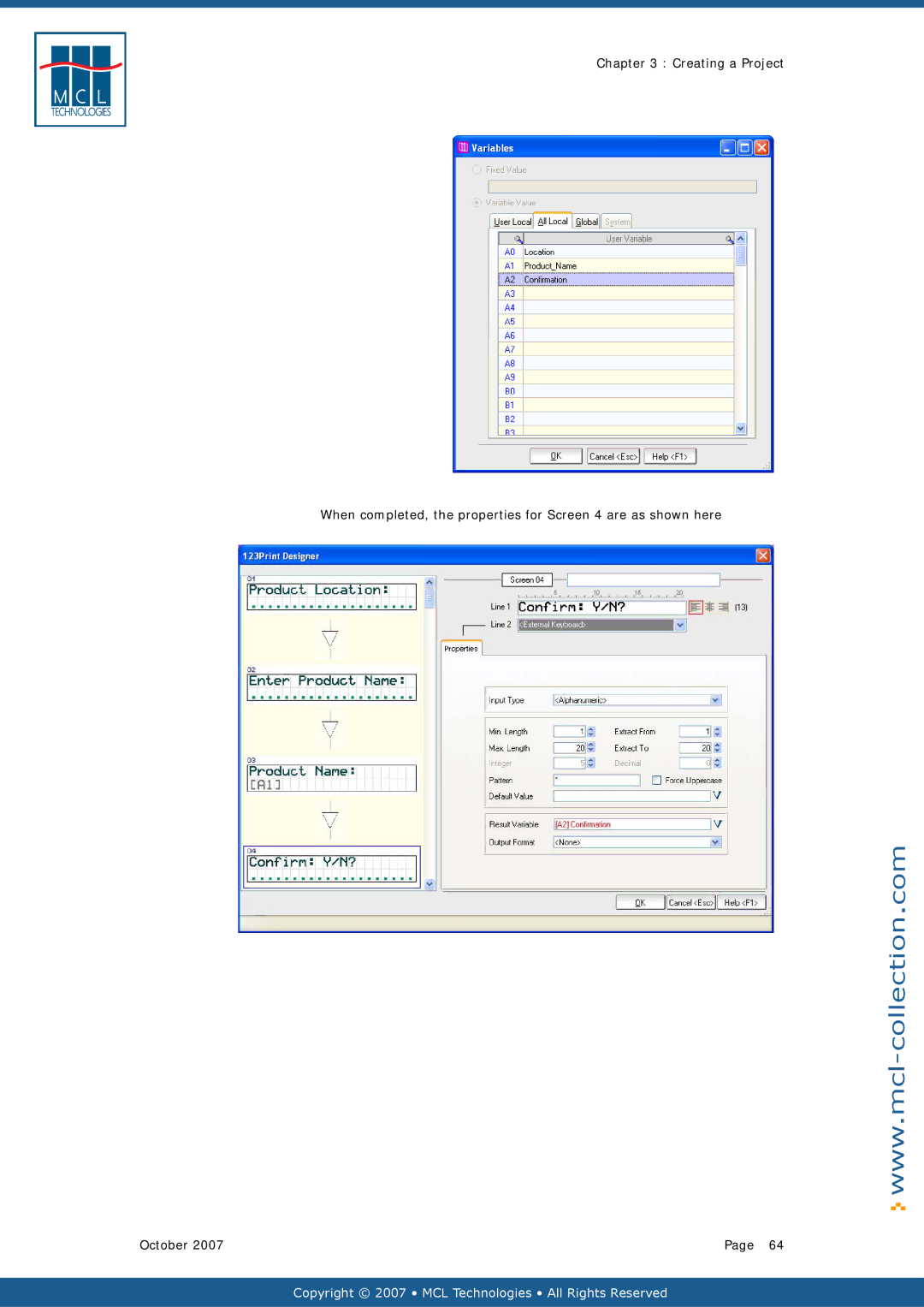 Datamax v1.1x user manual Copyright 2007 MCL Technologies All Rights Reserved 