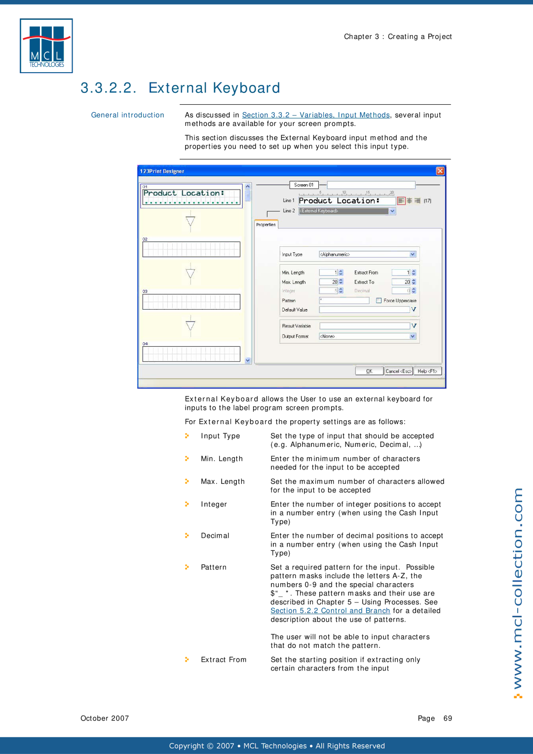 Datamax v1.1x user manual External Keyboard 