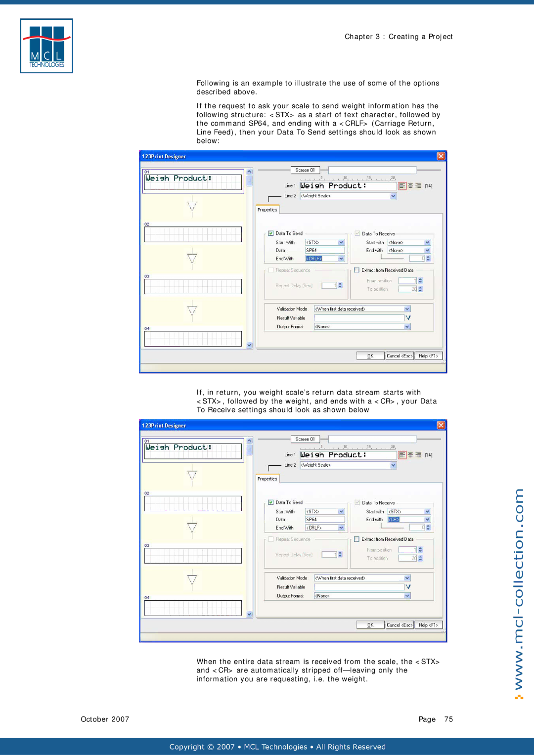 Datamax v1.1x user manual Copyright 2007 MCL Technologies All Rights Reserved 