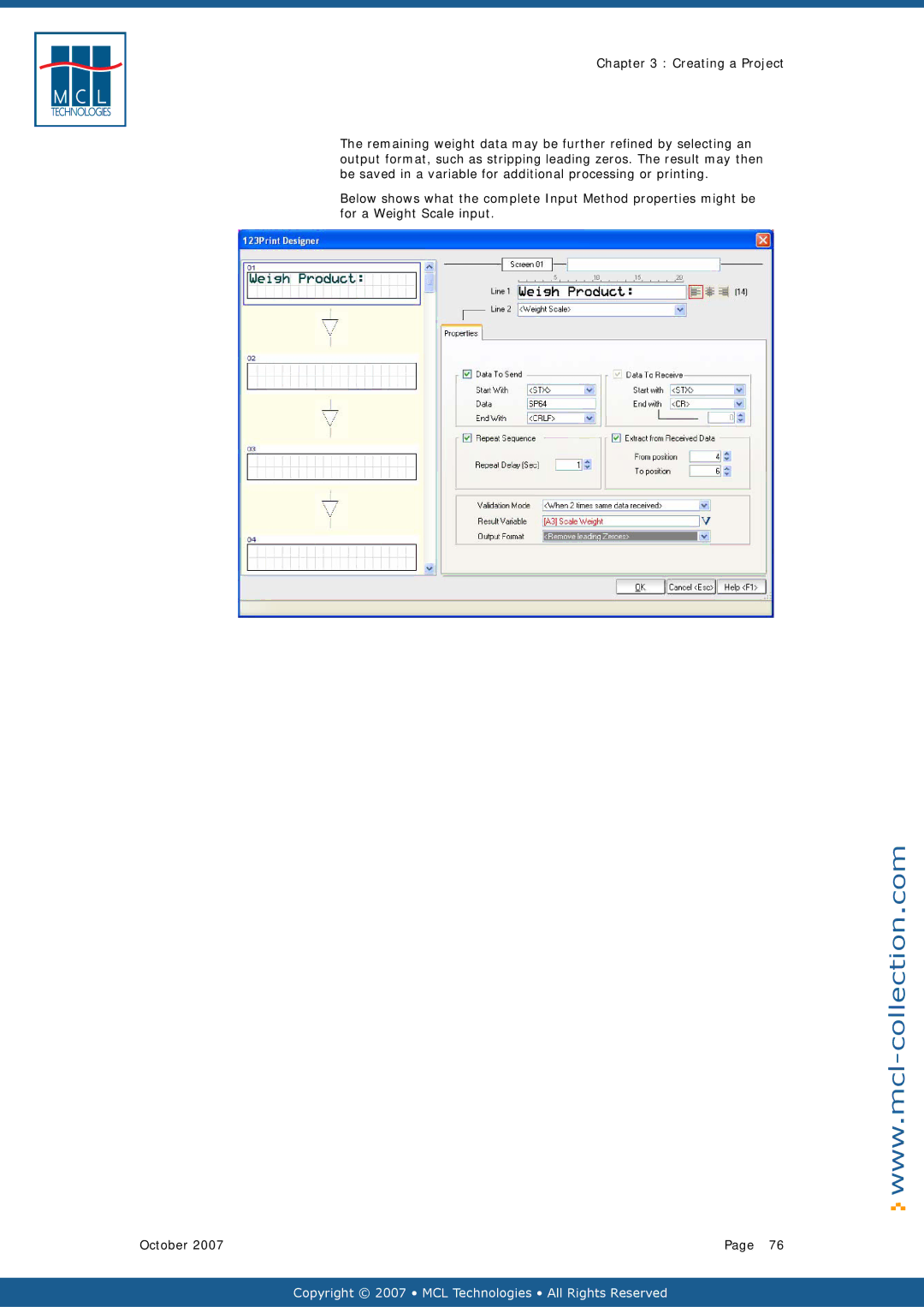 Datamax v1.1x user manual Creating a Project 