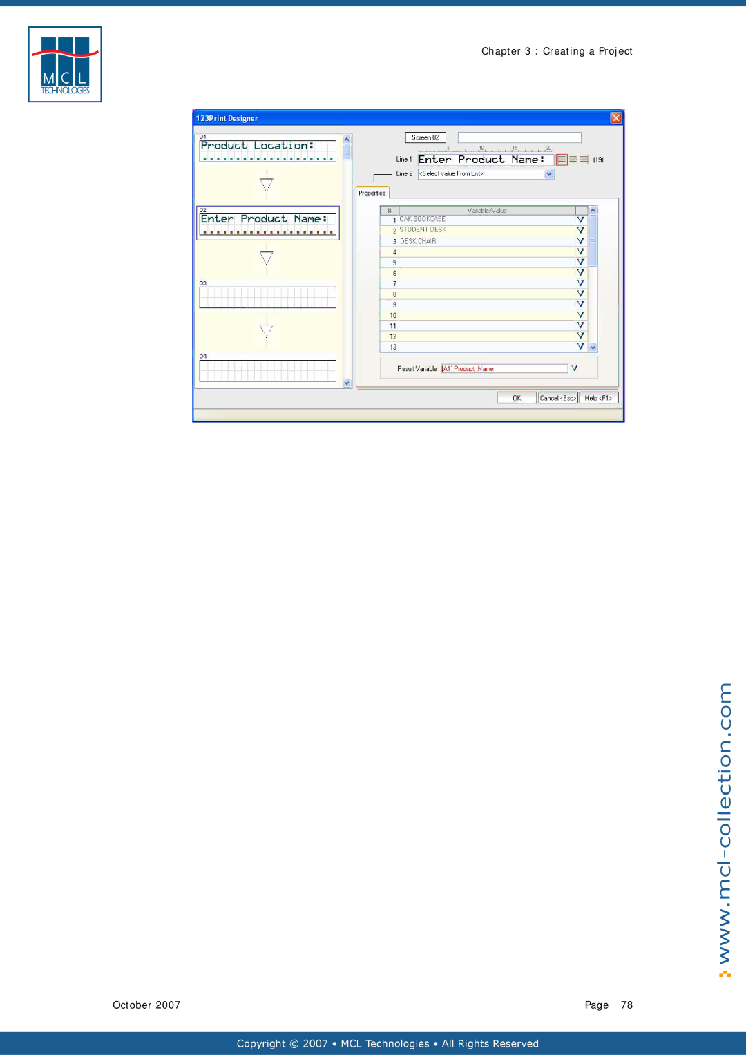 Datamax v1.1x user manual Creating a Project October 