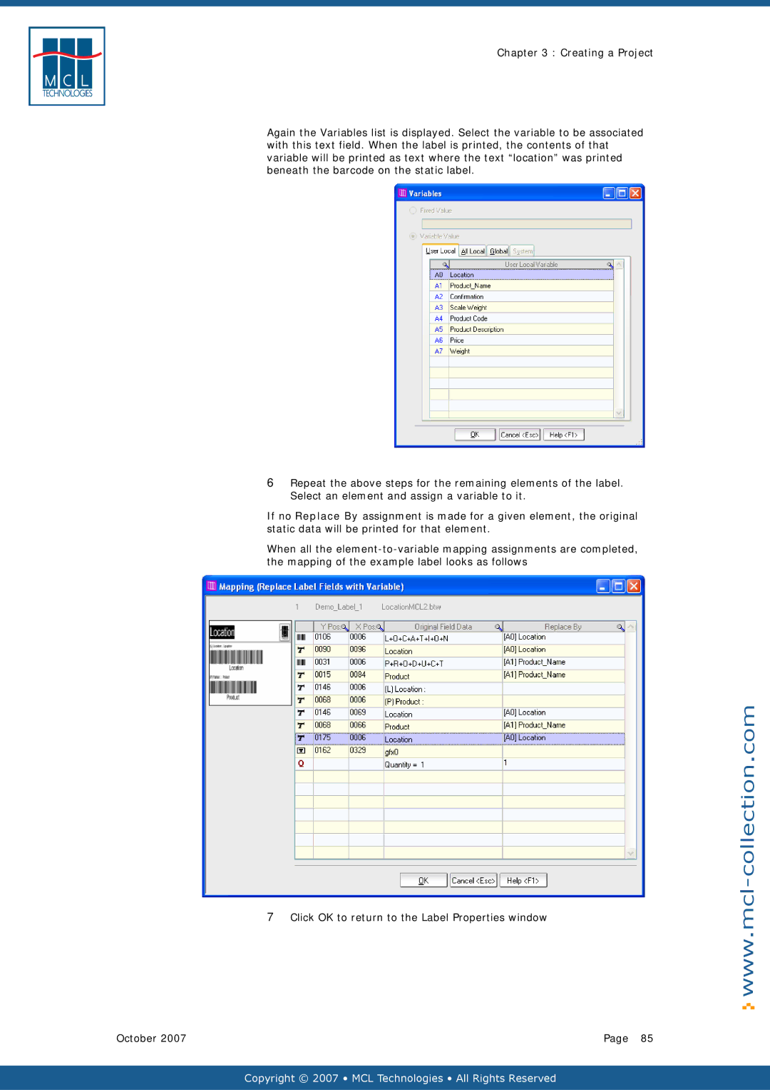 Datamax v1.1x user manual Copyright 2007 MCL Technologies All Rights Reserved 